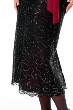 Блуза, юбка T&N 7706 бордо-черный - фото 2