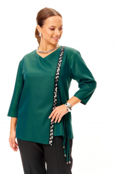 Брюки, туника T&N 7707 изумруд-черный - фото 4