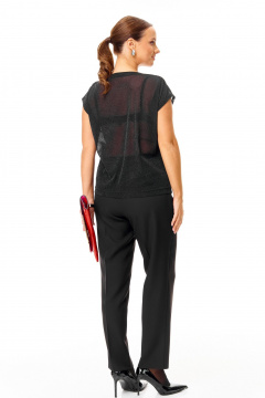 Блуза, брюки, жакет T&N 7709 черный - фото 4