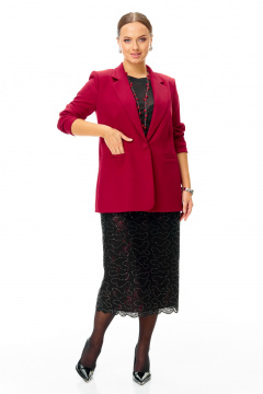 Блуза, жакет, юбка T&N 7710 бордо-черный - фото 1