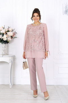 Блуза, брюки Ninele 6080 пудра - фото 1