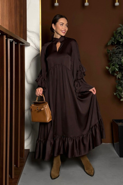 Платье, ремень Pavlova 202 горький_шоколад - фото 2