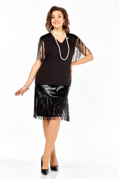 Платье Ольга Стиль С-977 черный - фото 3