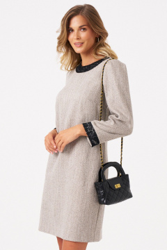 Платье Панда 113380 серо-бежевый - фото 4