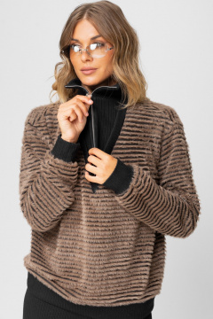 Брюки, джемпер Laikony L-383 табак+черный - фото 5