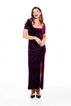 Платье ELLETTO 1109 баклажан - фото 2