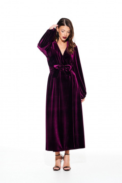 Платье ELLETTO 1116 баклажан - фото 4