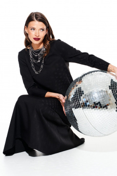 Платье ELLETTO LIFE 1117 черный - фото 5