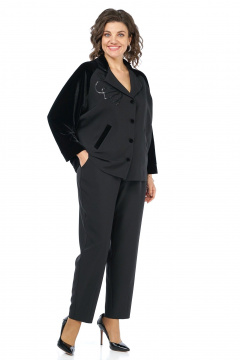 Брюки, жакет Alani Collection 2466 черный - фото 4