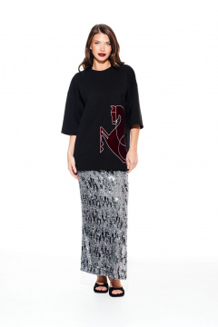 Юбка ELLETTO 2371 серый - фото 1