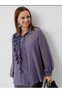 Блуза Condra 16300 серый-фиолетовый - фото 5