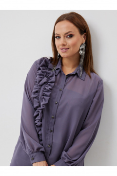 Блуза Condra 16300 серый-фиолетовый - фото 4