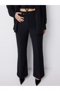 Брюки-клеш с завышенной талией на каждый день Condra 14097 черный - фото 2