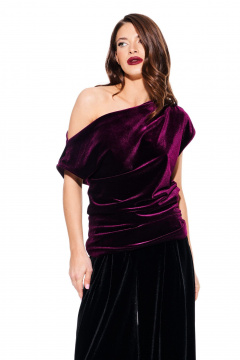 Блуза ELLETTO LIFE 3923 баклажан - фото 5