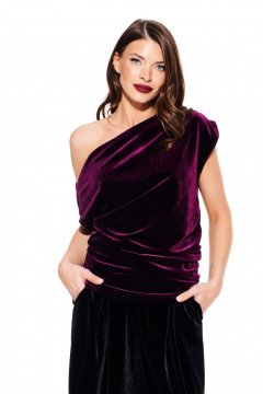 Блуза ELLETTO LIFE 3923 баклажан - фото 1