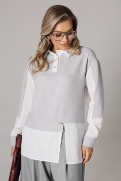 Блуза, брюки Anastasia 1242-2 французский_серый - фото 5