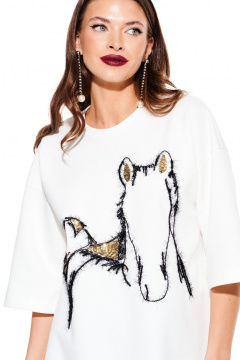 Джемпер ELLETTO LIFE 3938 молочно-золотой - фото 5