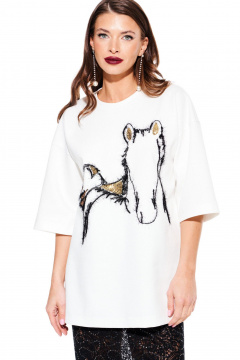 Джемпер ELLETTO LIFE 3938 молочно-золотой - фото 2