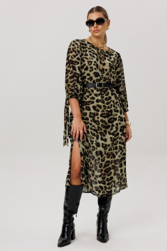 Платье Anelli 1733 зеленый_леопард - фото 4