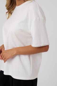 Джемпер Панда 113443 молочный - фото 4