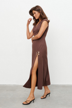 Платье KaVaRi 1131.1 коричневый - фото 1