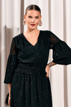 Платье из текстиля с V-образным вырезом и кокеткой Lissana 4776 - фото 5