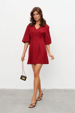 Платье KaVaRi 1107.1 бургунди - фото 2