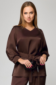 Блуза, брюки Мишель стиль 1160-1 горький_шоколад - фото 2
