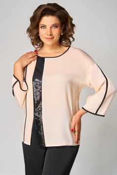 Брюки, туника Мишель стиль 1339 кремово-черный - фото 4