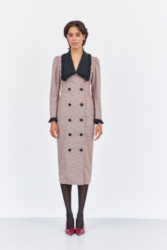 Платье FLAIM 2017 пыльно-розовый_черный - фото 5