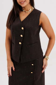 Жилет, юбка Fantazia Mod 5248 шоколадный - фото 5