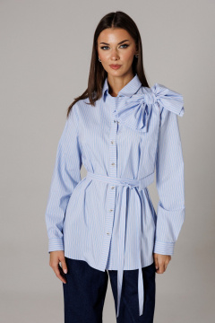 Блуза, брюки Ларс Стиль 1179 голубой-синий - фото 2