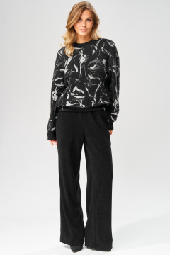 Джемпер Laikony L-104 черно-серый - фото 4