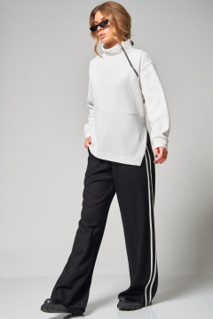 Брюки, джемпер Laikony L-483 белый+черный - фото 2