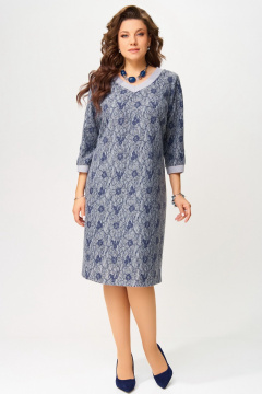 Платье Fita 5091 серо-синий - фото 2