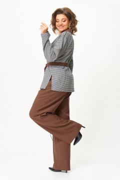 Брюки, туника Aira Style 24244 шоколад - фото 2