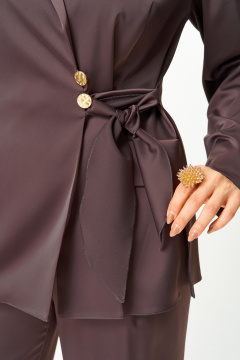 Брюки, жакет Aira Style 24243 шоколад - фото 5