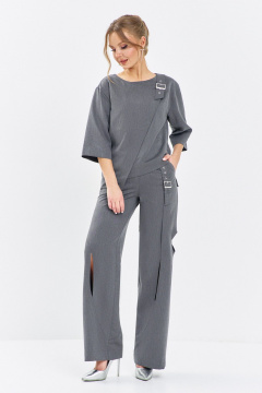 Блуза, брюки Euromoda 629 серый - фото 1