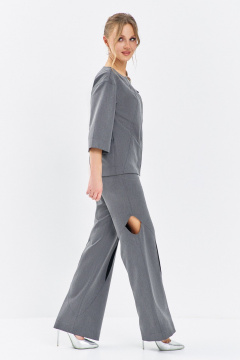 Блуза, брюки Euromoda 629 серый - фото 2