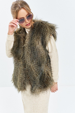 Жилет Euromoda 656 коричневый - фото 2