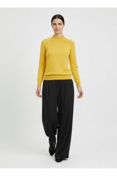 Демисезонный трикотажный свитер прямого силуэта реглан с воротником-стойкой Полесье С3316-15 5С1754-Д43 170,176 соломенный - фото 3