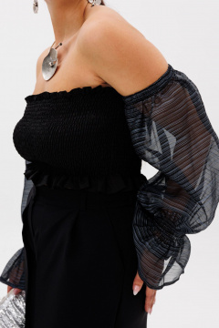 Топ Anelli 1286 черный - фото 3