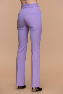 Фиолетовые брюки-клеш с высокой талией и декоративным поясом Domna 12094 светло-сиреневый - фото 4