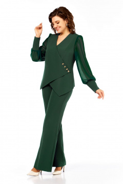 Брюки, жакет Ольга Стиль С-967 зеленый - фото 4