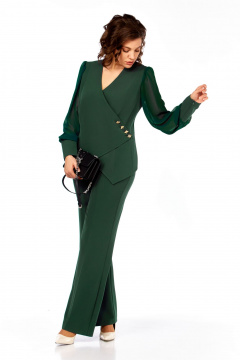 Брюки, жакет Ольга Стиль С-967 зеленый - фото 2