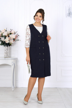 Сарафан Ninele 7443 темно-синий - фото 2