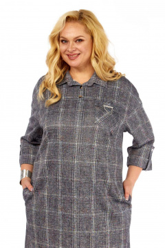 Брюки, джемпер СиБон 0169 серый_клетка - фото 3