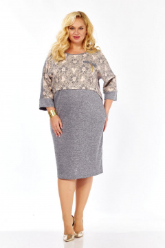 Платье СиБон 0215 светло-серый - фото 1