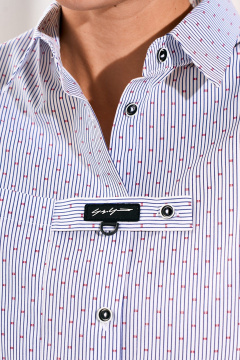 Рубашка Lissana 5037 бело-сине-красный - фото 5