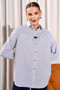 Рубашка Lissana 5037 бело-сине-красный - фото 4